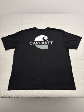 Men’s Carhartt Loose Fit Big Logo Tee | Black | Size XL